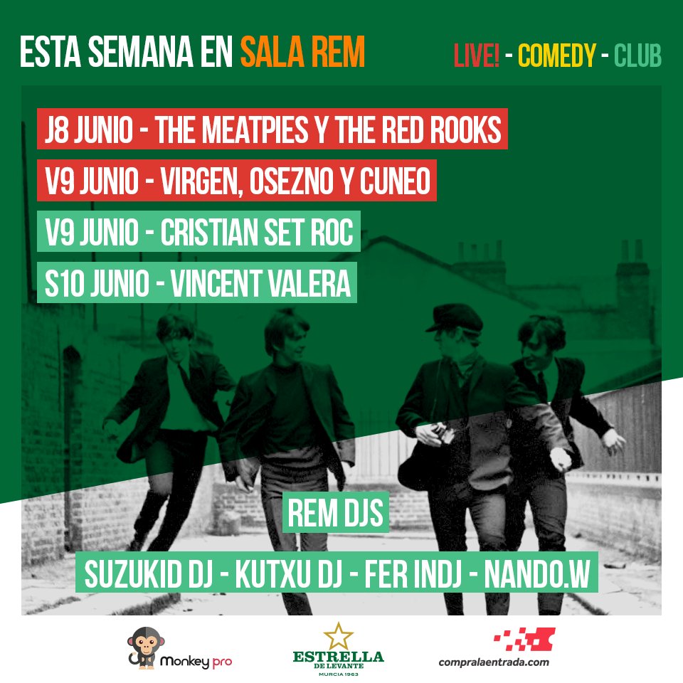 Esta semana tendremos con nosotros a <a href="/TheMeatpies/">The Meatpies</a> <a href="/TheRedRooks/">The Red Rooks</a> <a href="/Set_Roc/">Cristian Set-Roc</a> <a href="/vincentvalera/">Vincent Valera</a>...