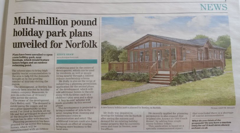 ottersmead's tweet photo. Great piece on Otter's Mead in @EDP24 @derehamtimes we're proud to work with partners @omarparkhomes @WessexParkHomes @omaropds &amp; @Hoseasons https://t.co/VEolZ4vdMb