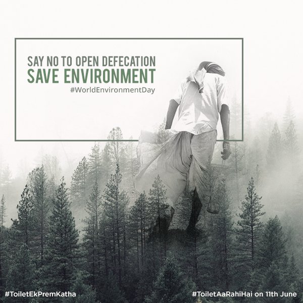 vinay_wasnik's tweet photo. HQ Pics:- This #WorldEnvironmentDay let's come 2gether to make d country open defecation free.#Buildtoilet
@ToiletTheFilm #ToiletAaRahiHai https://t.co/Q4S784mBpI