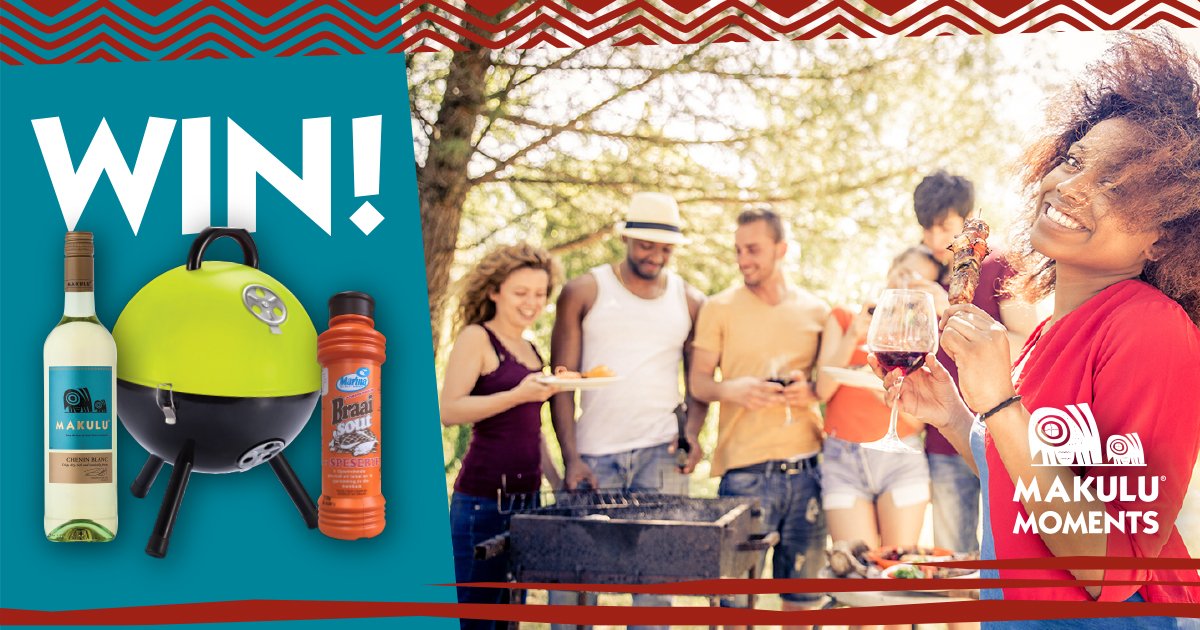 MakuluWines's tweet photo. BBQ &amp; the SUN will COME! FOLLOW &amp; RT for chance to #WIN Makulu BBQ Kit and #ENJOY some sizzle this summer #MakuluMoments https://t.co/tPjF1uAOJm