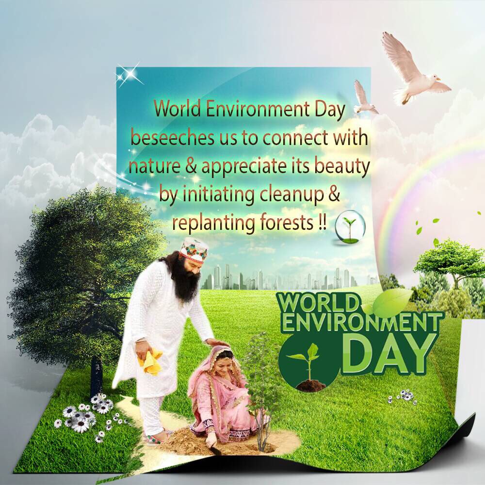 insan_honey's tweet photo. @Gurmeetramrahim Guru Pa, On #WorldEnvironmentDay, we thank mother nature for all that she gives us &amp; pledge to sustain her beauty for generations to come. https://t.co/9NcQJNmWFp