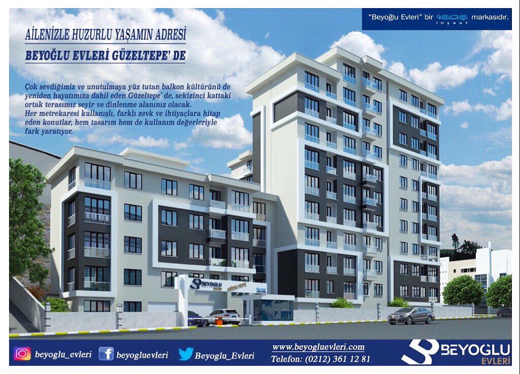 Huzurlu yaşamın adresi İsaş İnşaat Beyoğlu Evlerinde. Detaylı bilgi için 0212 361 12 81