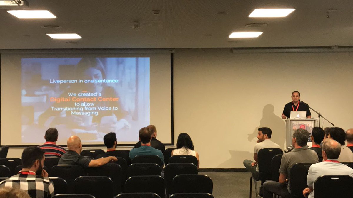 CloudNativeIL's tweet photo. Now up in Track 2 #OpenStackIL's pride @kobyholzer of @LivePersonRND talking how to make #openstack upgrades simple. https://t.co/SIFnsdcpbh