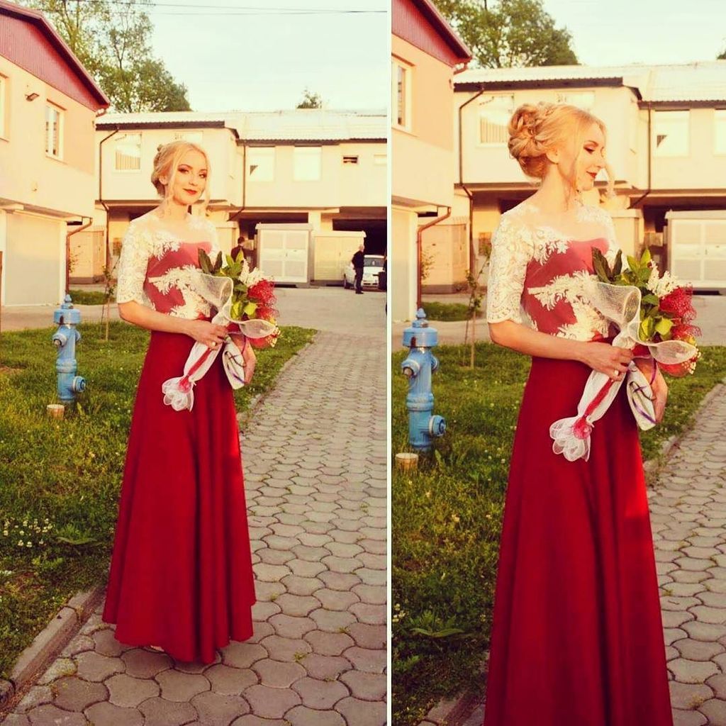 ByMihra's tweet photo. Prom beauty in red&amp;champagne #mihradesign #couturedress 🔥 👗💐💕🌈
~~~~~~~~~~~~~~~~~~~~~~~
#lace #dresses #promstyles #bosniangirl #beauty #cou… https://t.co/RbeXDSew7S