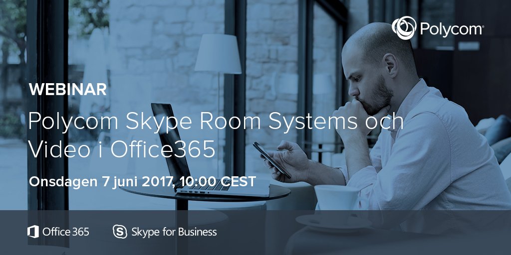 @PolycomSweden webinar 7/6 10:00 lär dig hur du kan koppla ihop din videlösning med O365 #Polycom #O365. Info: bit.ly/2rseygK
