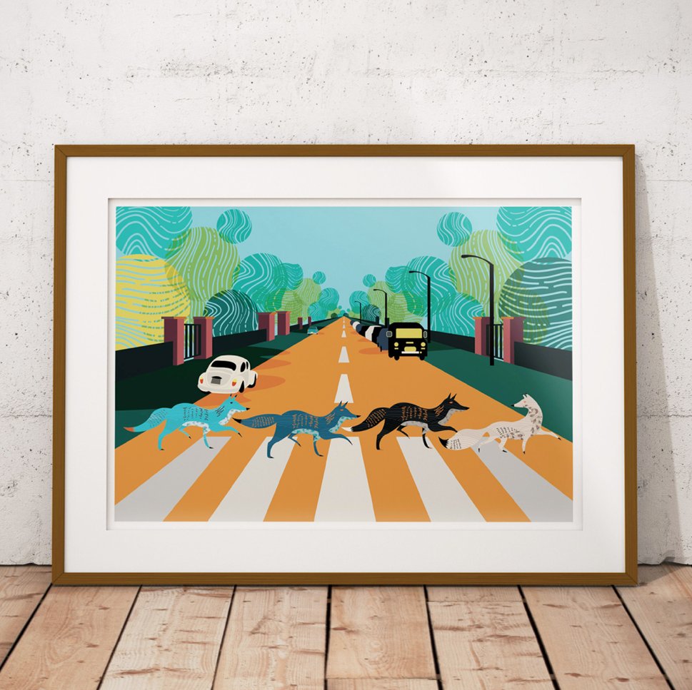 peopleofprint's tweet photo. Abbey Road Foxes Illustrated Art Print https://t.co/k7HoFG9oWF #DepartmentStore #Foxposter https://t.co/td51u9ftWX