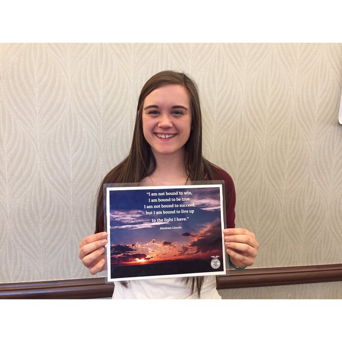 haleytalaski's tweet photo. This is what I will model as a State FFA Officer this year. #now4them https://t.co/Ia2kBu3sBK