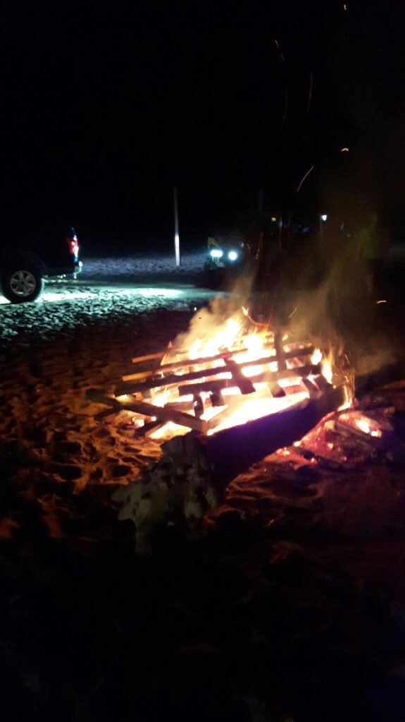 BLUFFS_PERF's tweet photo. Selfish, thoughtless behaviour on Bluffer's Beach.  Wooden pallets filled with nails burned throughout the night.  We can do so much better. https://t.co/IIoQ54qr3D