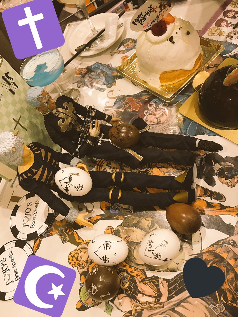 ジョジョバーでプッチ祝って来た、園児の落書きのような微笑ましい私の