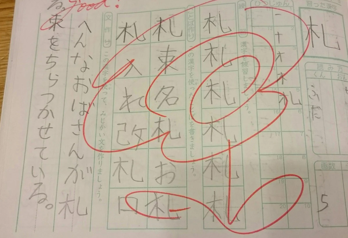 漢字一文字を使って作文を作る！娘の才能が開花している文章に注目！