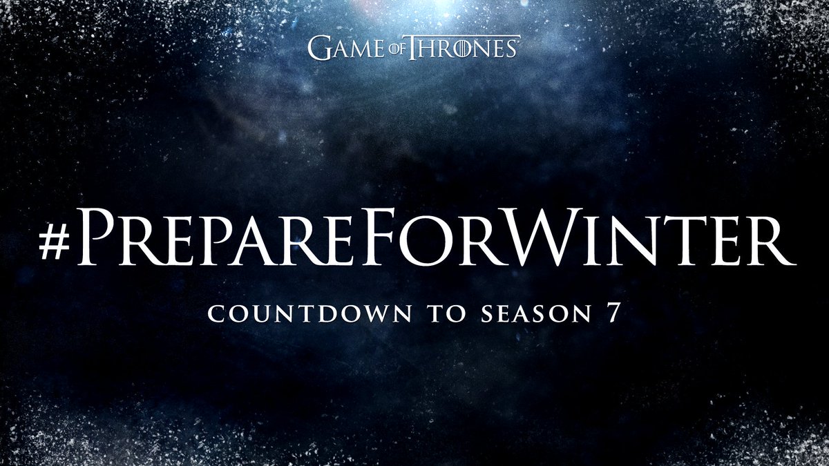 ThronesUpdates's tweet photo. 6 weeks! 6 seasons!
#PrepareForWinter begins today on HBO: https://t.co/V756eaka9N https://t.co/DmCdOKUfcT