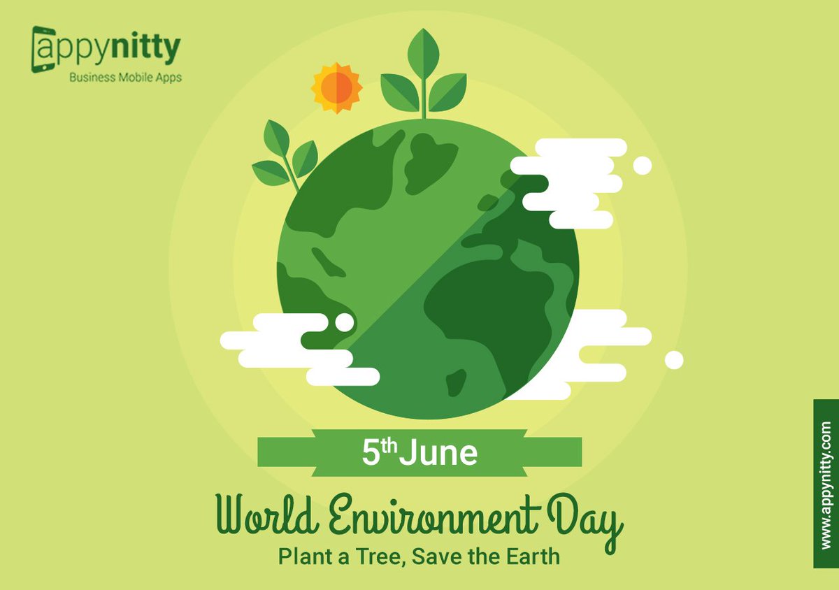 Appynitty's tweet image. Let's pledge to save our environment! As we go digital, let's go paperless and save trees!
#WorldEnvironmentDay
