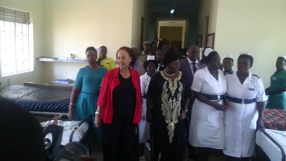 newsUMA's tweet photo. RT Hon. Rebecca Kadaga & UMABoard visit Mbale Hospital to inspect renovation works as part of @newsUMA CSR. #ERTF https://t.co/jOui4e8uJL