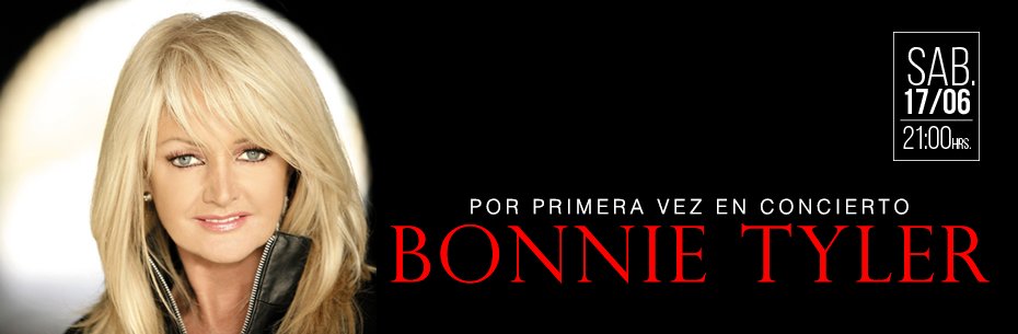 BonnieTylerTour's tweet photo. Bonnie Tyler performs in Chile for the very first time next week at the @sunmonticello. Tickets: https://t.co/Ie9yqLJoZo https://t.co/tVE1QkGtW1