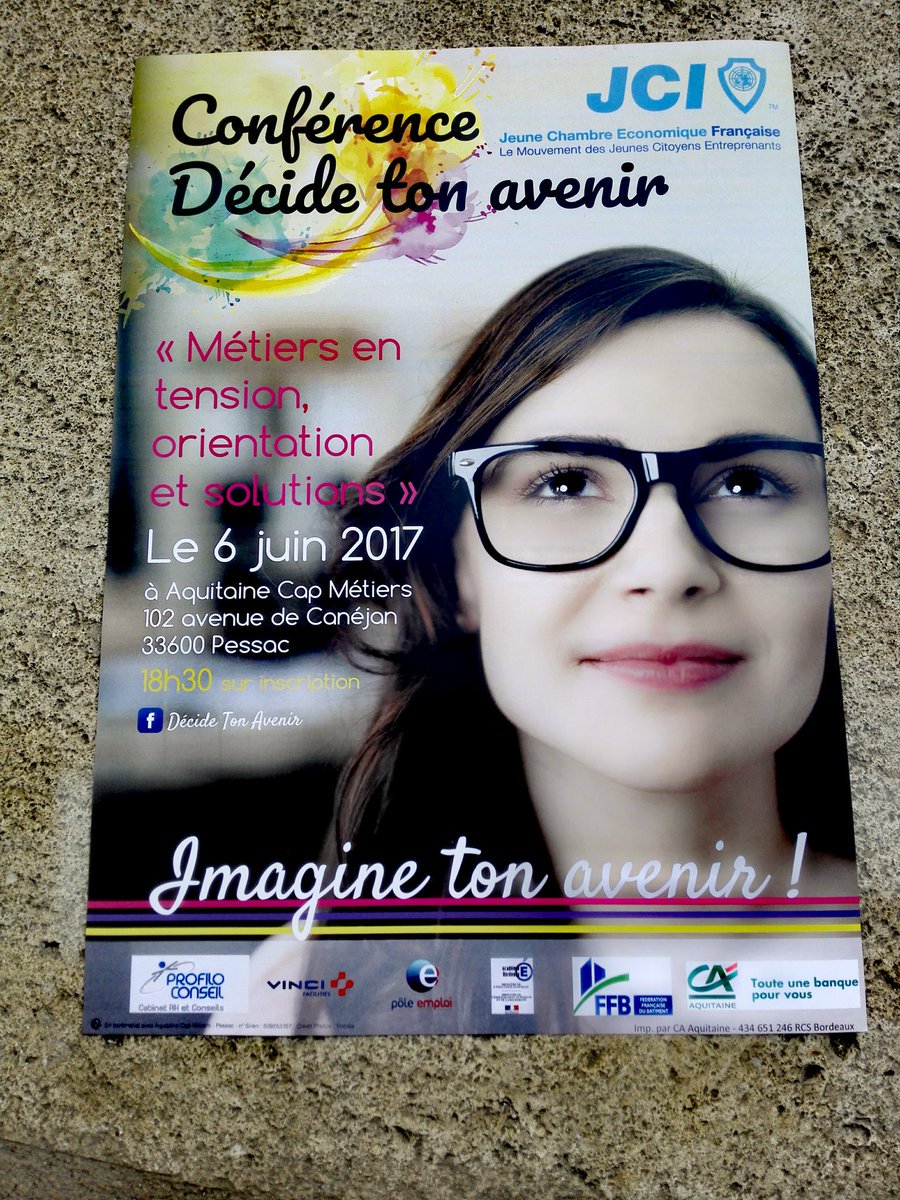 Bonjour <a href="/JlRoucher/">Jean-Louis Roucher</a>, mardi 6 juin: #Conférence à 18h30 de la <a href="/JCEBordeaux/">JCE Bordeaux</a> #DécideTonAvenir inscription gratuite > urlz.fr/5maS