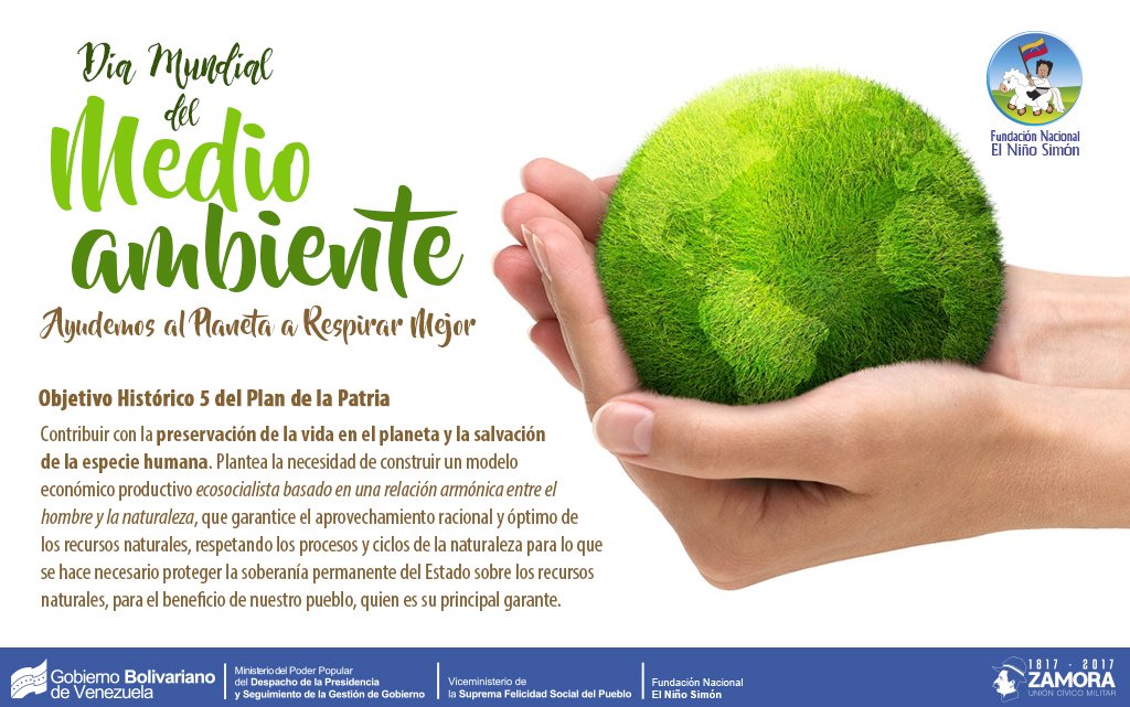 FNNSimon's tweet photo. El Ecosocialismo es la puerta al camino de la esperanza de un
mundo mejor, es necesario precisar y racionalizar #DiaMundialdelMedioAmbiente https://t.co/HmOKJFpqBX