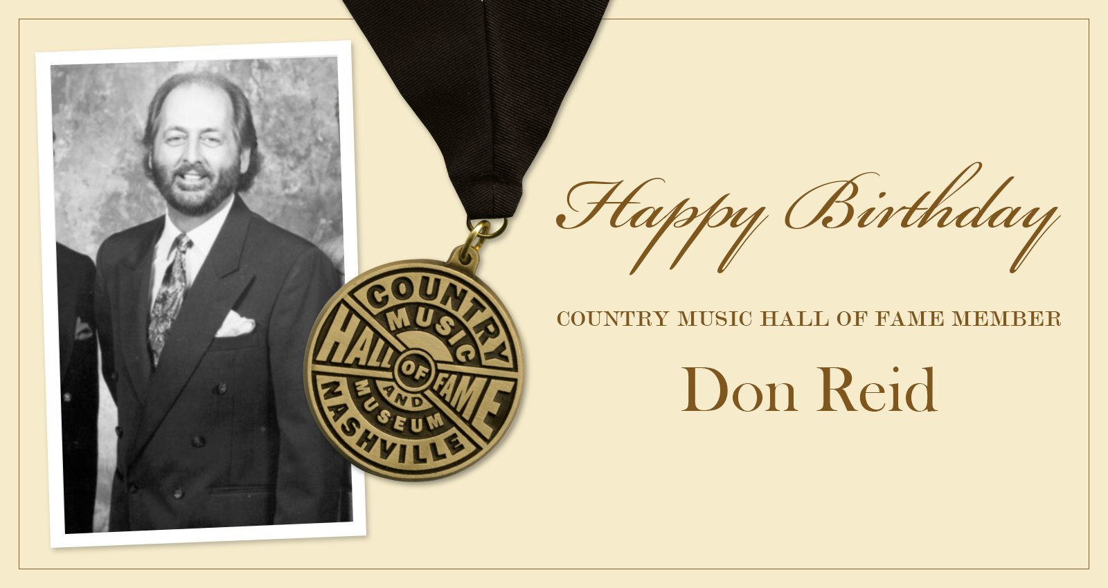 Help us wish CMHOF member Don Reid, of the Statler Brothers, a very happy birthday! 