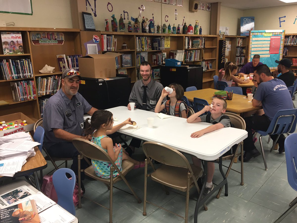 NancyWenzl's tweet photo. Donuts w Dads @GrangeES @racheljudith5 @DDance_BCPS https://t.co/r38jCmrJCU