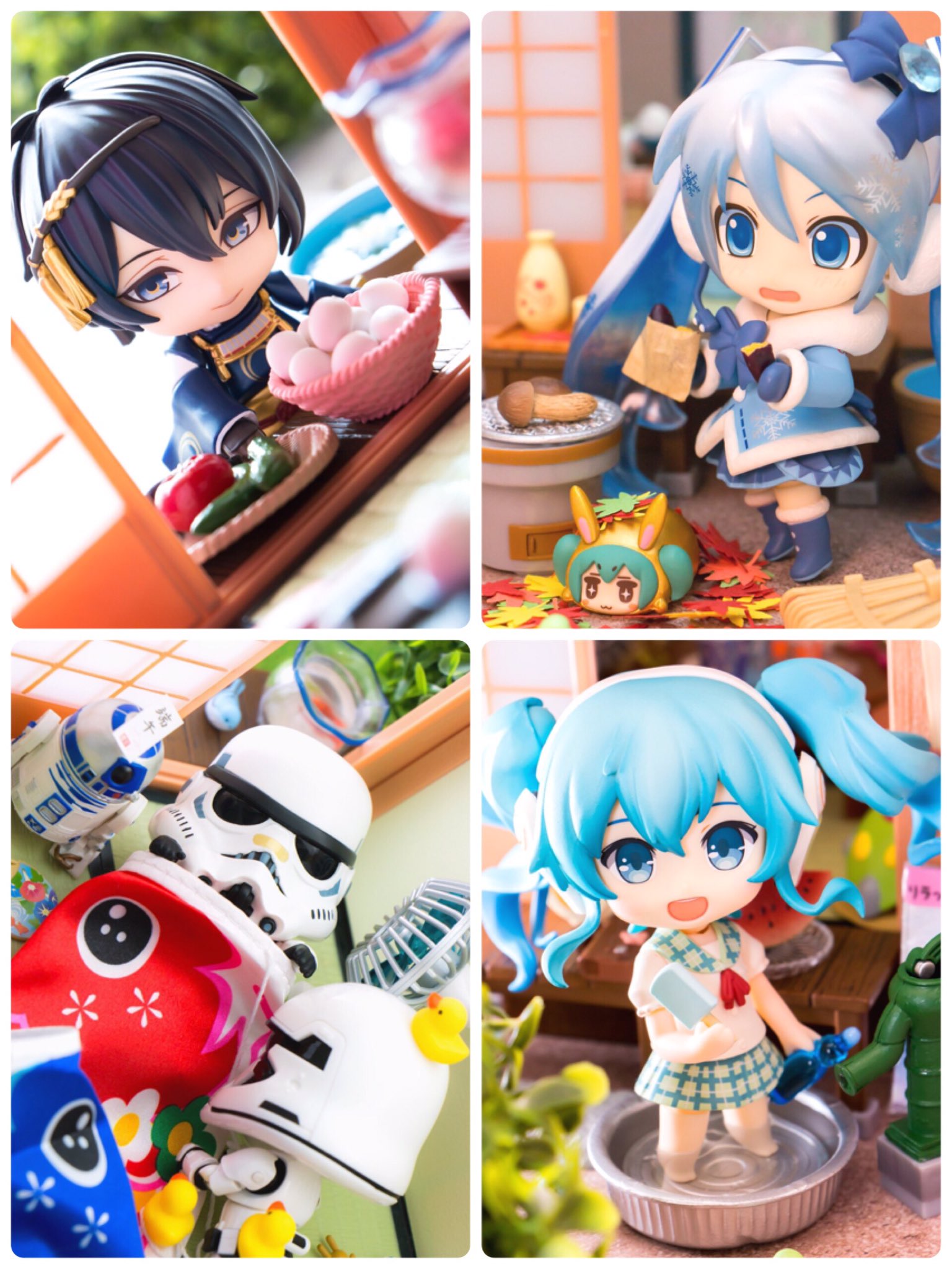 京8 6 個人的お気に入りねんどろ屋内撮影道具 背景ボード ダイソー リーメント 田舎暮らし の縁側 ライト 百均 色も複数ある です どれも今買えるものです 和室プレイセット買った人は縁側本当にオススメですよ ライト