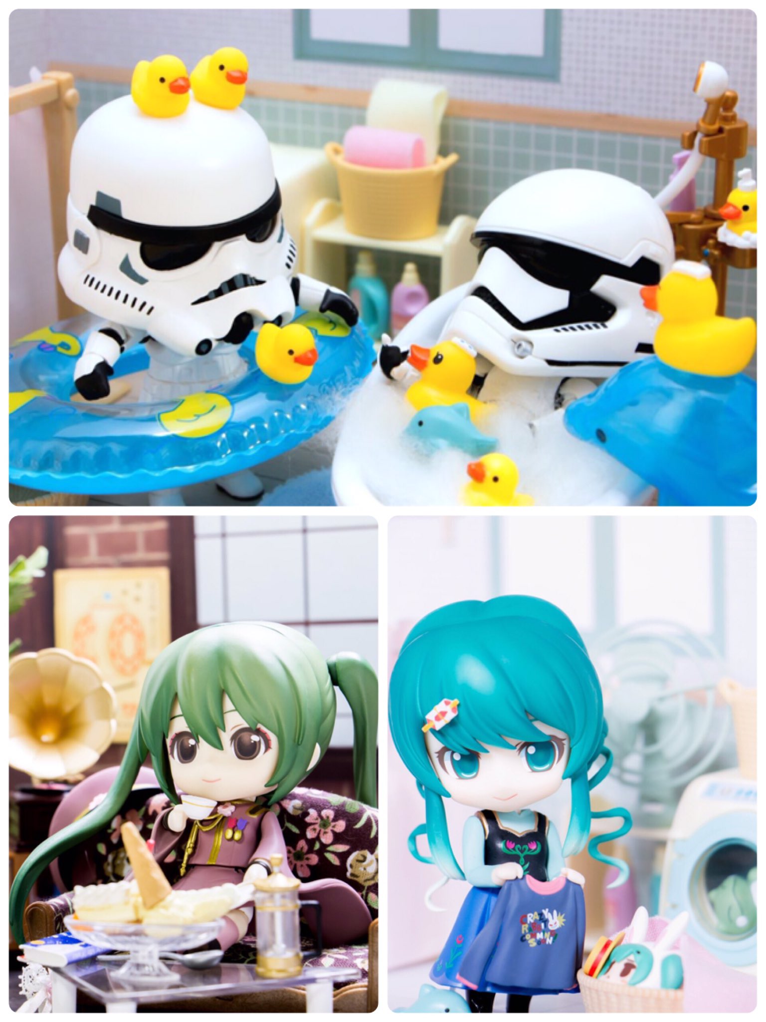 京8 6 個人的お気に入りねんどろ屋内撮影道具 背景ボード ダイソー リーメント 田舎暮らし の縁側 ライト 百均 色も複数ある です どれも今買えるものです 和室プレイセット買った人は縁側本当にオススメですよ ライトも色々使い勝手がいい