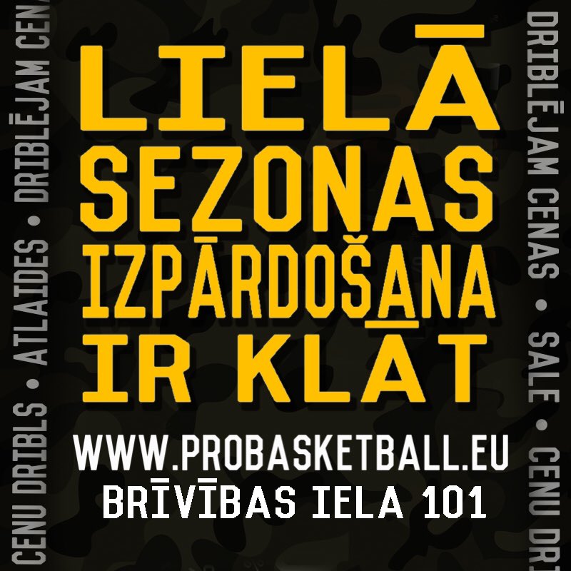 Draugi! Sākam sezonas izpārdošanu❗️❗️❗️ Lieliskas cenas meklējiet mūsu veikalā Brīvības ielā 101 vai probasketball.eu ✔️