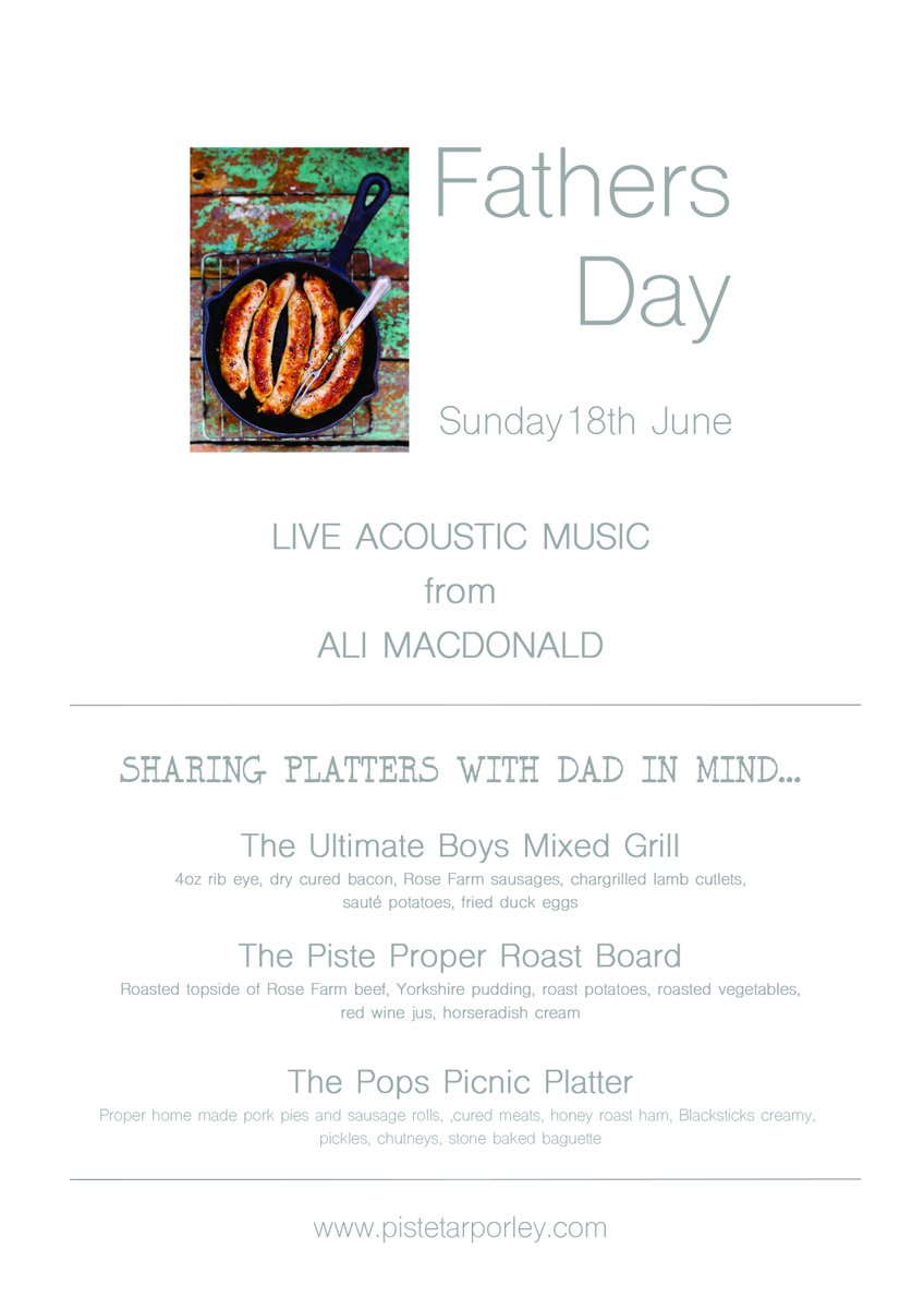 LIVE MUSIC & A SHARING PLATTER WITH DAD ON FATHERS DAY? #fathersday #livemusic #treatdad #sharingboards #tarporley