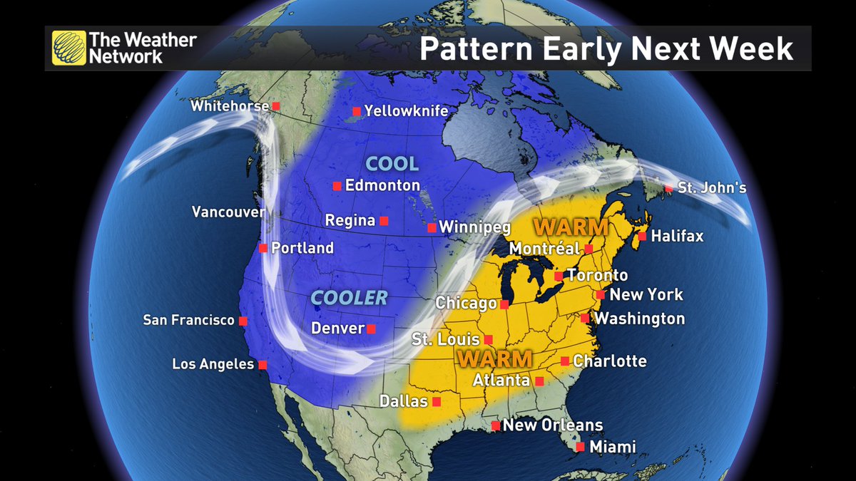TheWeatherNetUS's tweet image. Pattern Reversal is on the way and the East is probably jumping for joy! #coolspring #belownormal