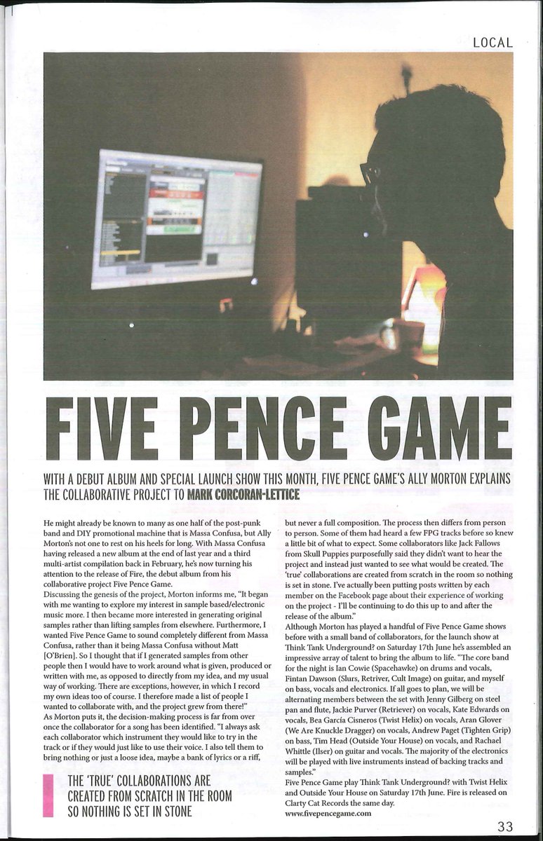 Thanks again <a href="/narc_magazine/">narc_magazine</a> <a href="/merepseudmcl/">Gout Mask Replica</a> for the feature. P33! Come see us play <a href="/ThinkUndergrnd/">TT? Underground</a> Sat 17 June facebook.com/events/1197159…