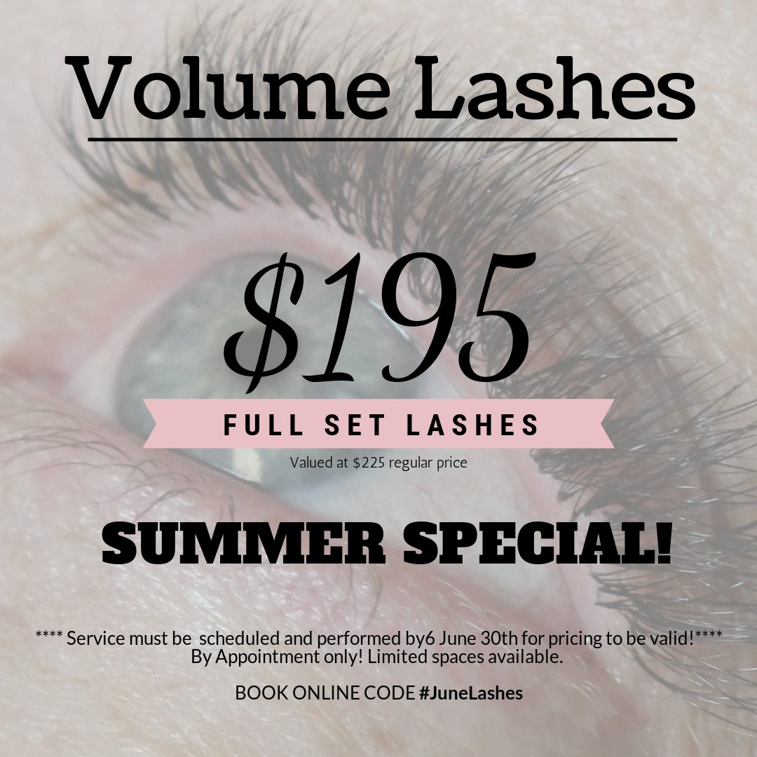 Bashful_Lash's tweet photo. limited time full set of volume lashes $195. Valued at $225. JUNELASHES code, Book ONLINE! 
https://t.co/2OYjRBereo https://t.co/Es4IOCZqDc