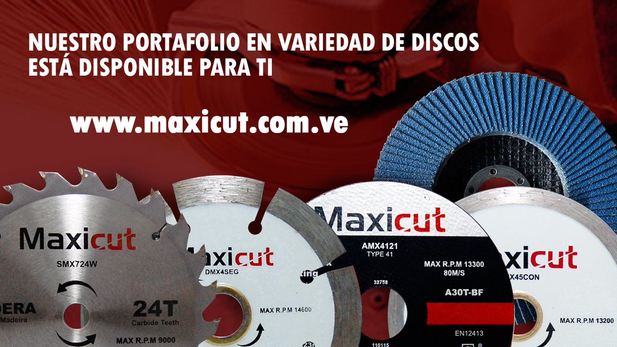 MaxicutVe's tweet photo. #FelizLunes ¿Ya ingresaste a nuestro catálogo? El disco que necesites solo #Maxicut lo tiene para tí. https://t.co/6iBPT9AvlV https://t.co/NWDgpiOMZT