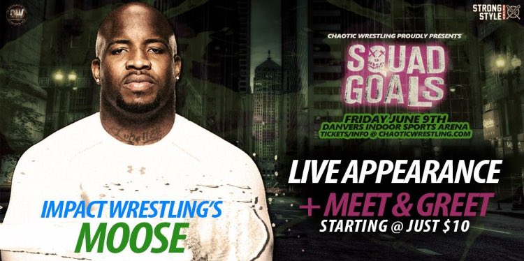 It's #SquadGoals Week &amp; this Show keeps getting Bigger! 

Come Meet &amp; Greet #TNA Star @MooseNation69 in Danvers Friday!