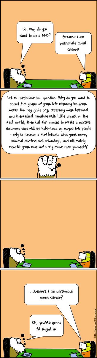 PhDStudents's tweet image. Motivational Monday: Remember! You can’t do a PhD if you’re not passionate about the material!
#GradSchoolHumor #PhDStudents @PHDcomics
