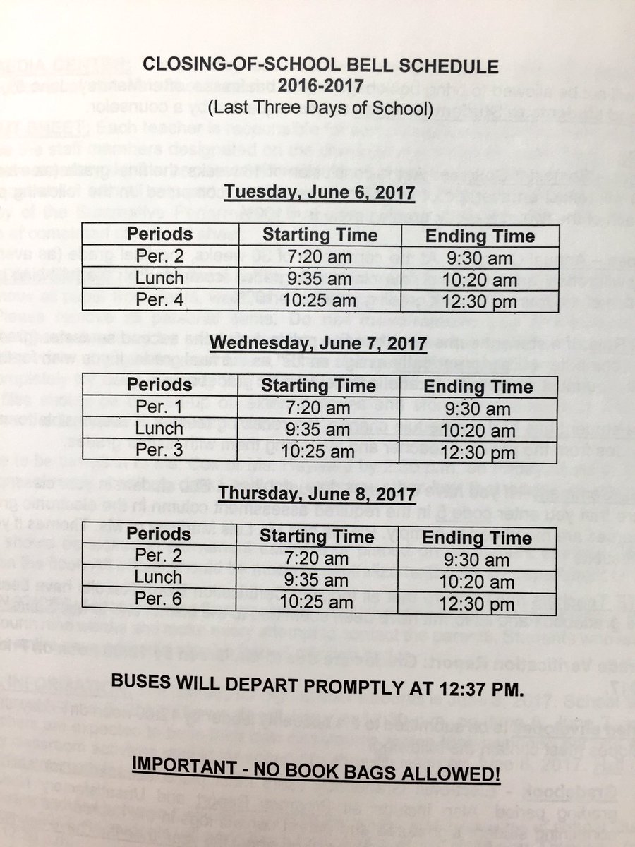HarbingerMLEC's tweet photo. Here is the schedule for the last three days of school: https://t.co/VqDoSpqFTI