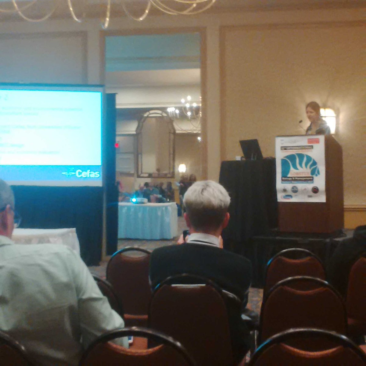 Michelle Pond of <a href="/CefasGovUK/">Cefas</a> tells #ICWL11 of <a href="/LobsterGrower/">Lobster Grower</a> pathology results; first ID of microsporidia in EuroLob