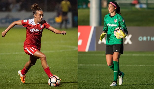 WashSpirit's tweet image. Mallory Pugh, Stephanie Labbé nominated for weekly NWSL awards: bit.ly/2rXckr7
Cast your votes on Twitter!! #PughGOW #LabbeSOW