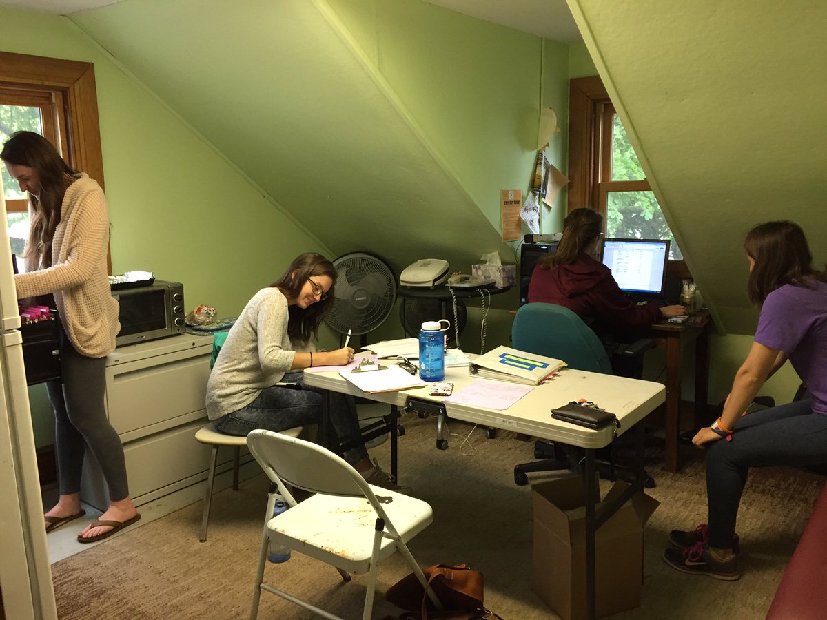 BevRec's tweet photo. The directors of ACME Jr (Hayley), ACME Sr (Nicole), and Special Events (Mackenzie & Sarah) are planning fun summer activities! #BevRecYeah https://t.co/x2t1QmHJpK