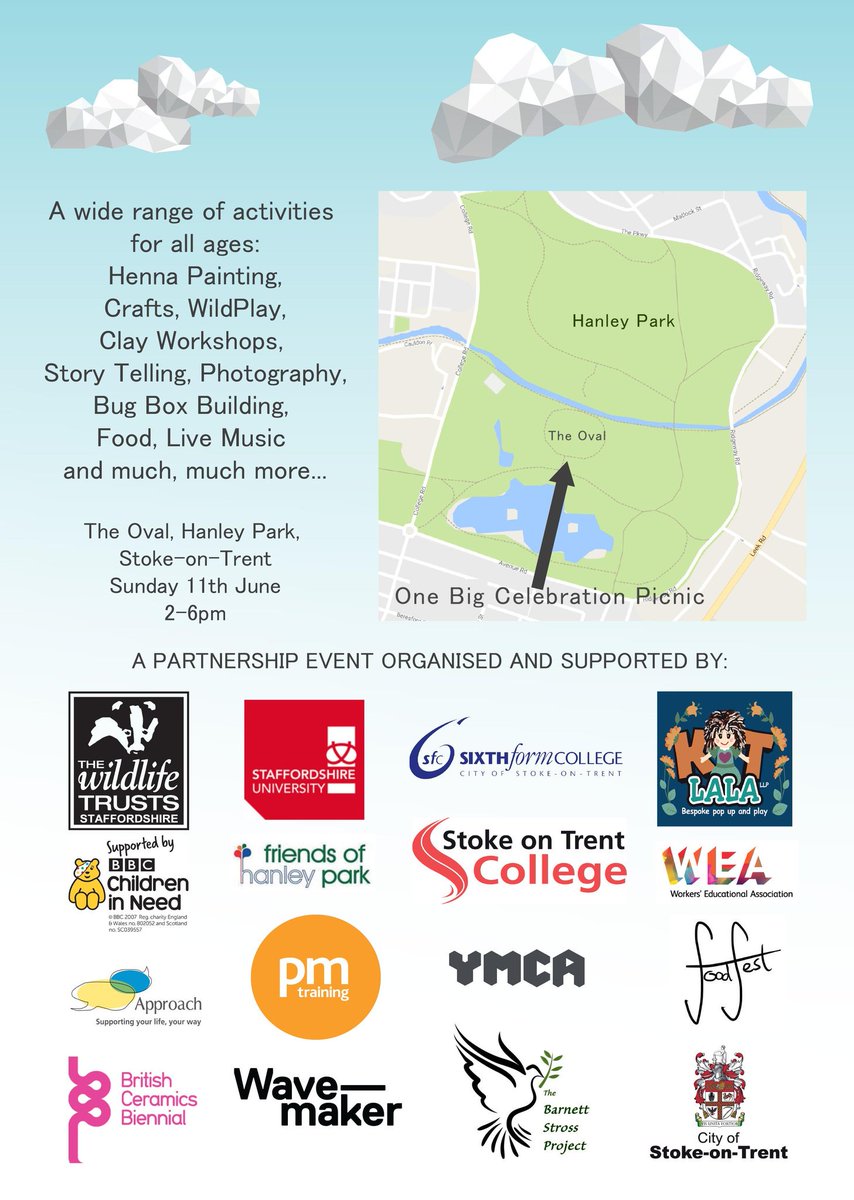 takaraalf's tweet photo. We are having a picnic @ymcans with #clay #crafts #storytelling #wildplay  #bugboxes #photography #food #felting #willowweaving @sot2021 https://t.co/wEbWdEAc4T