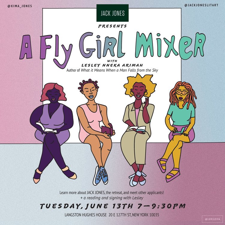 ITooArts's tweet photo. Join @jackjoneslitart on 6/13 for a #FlyGirlMixer at #HughesHouse! Free to public w/ mingling & reading by @larimah. https://t.co/zRsW3I1ueo https://t.co/GPYXssfTJI