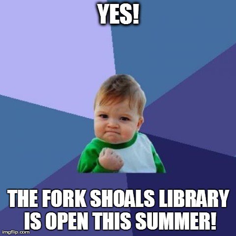 Make plans to visit the FSS Library on Wednesdays this summer, 9am-noon!