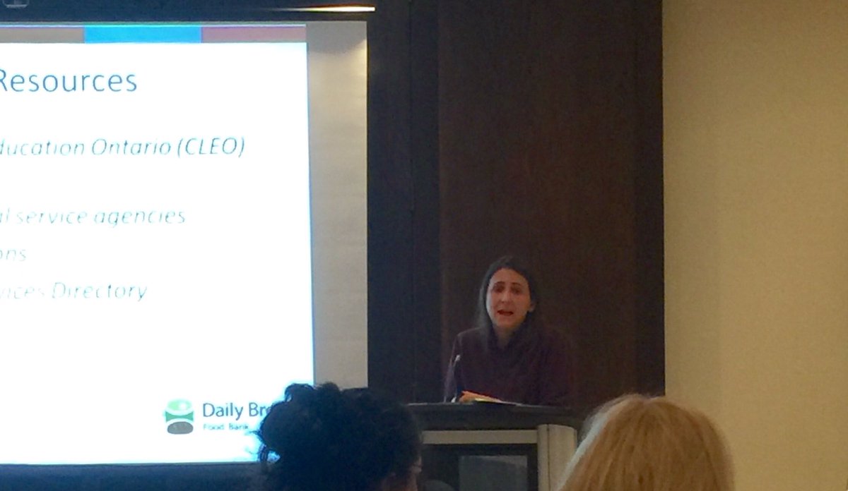 HVanner's tweet photo. Learning about new ideas for Information &amp; Referal services within Food Bank programs from @DailyBreadTO Brianna Greaves. @OAFB Conference https://t.co/Y1TUuG5NKU