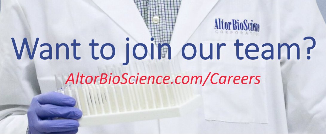 AltorBioCorp's tweet photo. Want to join a #biotech company working on #immunotherapy?
Search #CareerOpportunities at https://t.co/i0twCJYCuj https://t.co/HbTFslEXud
