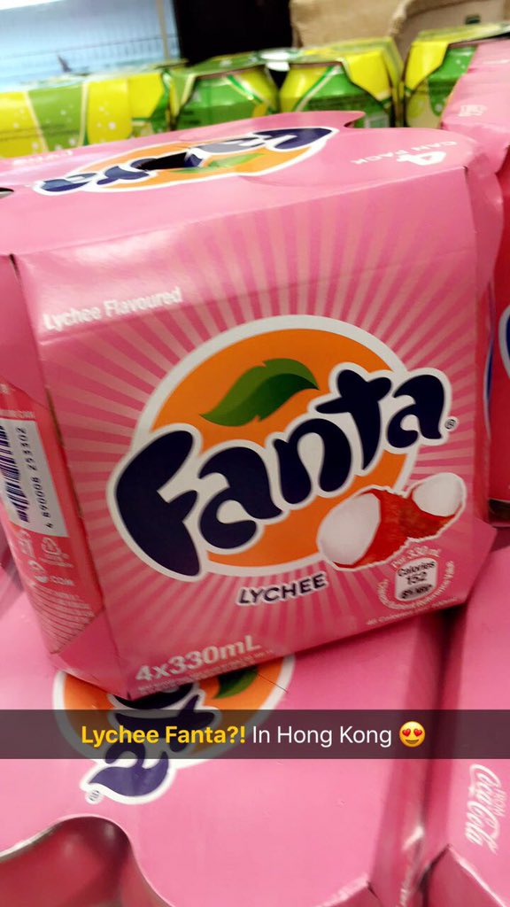 hackapreneur's tweet photo. Lychee Fanta in Hong Kong?! Damn why they be hiding this! 🇭🇰😍 https://t.co/aGc5dK70Fj