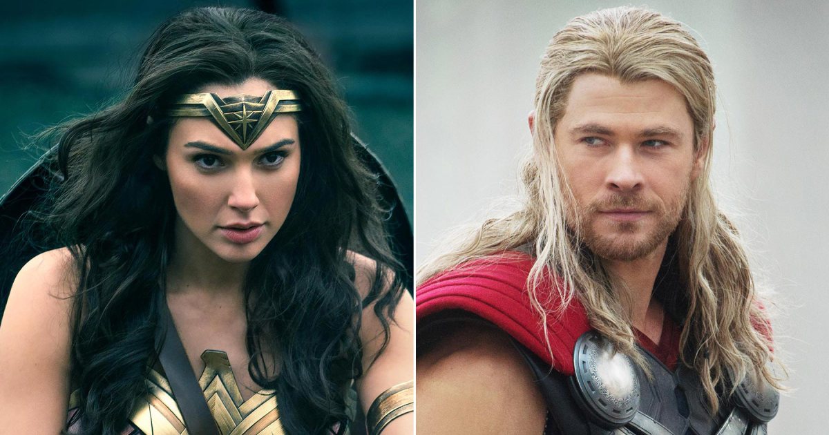 EW's tweet photo. Stars from both sides of the Marvel and DC aisle are LOVING #WonderWoman: https://t.co/KN9qPOJh62 https://t.co/0K3HUNu4ZZ