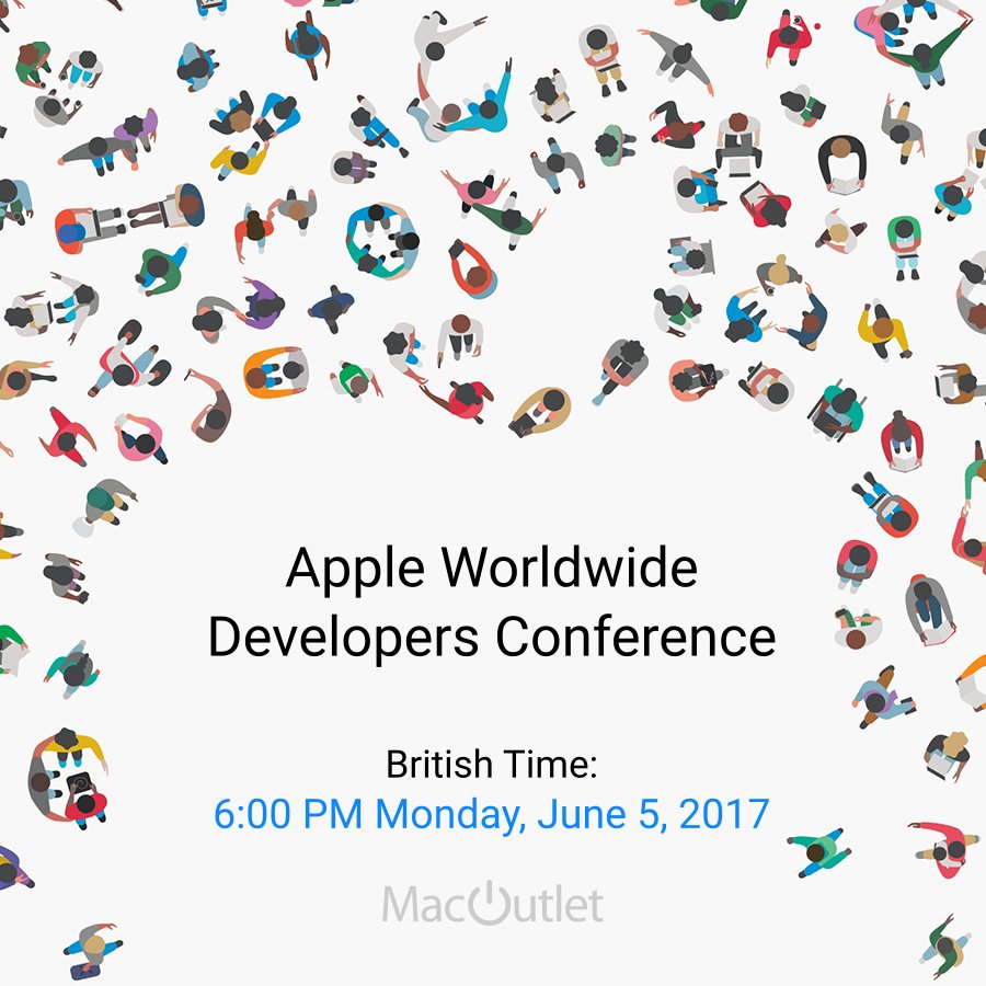 MacRepairStore's tweet photo. #Apple 🍏 Worldwide Developers Conference (#WWDC2017) #Keynote goes live in about 2.5h. Are you as excited as we are? #iPad #MacBook #iOS https://t.co/3mSdbayX4r