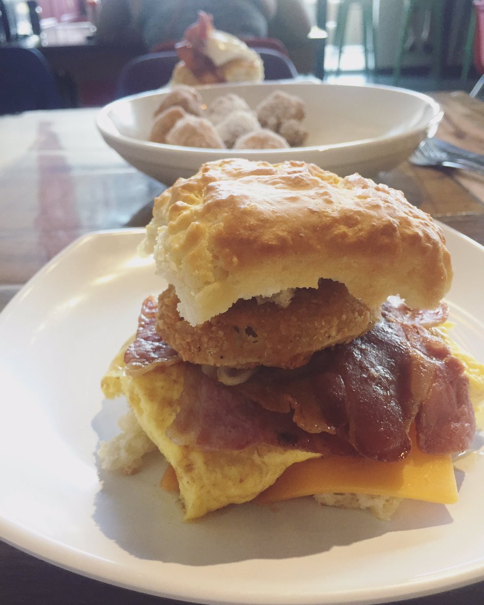 chasbrunchbunch's tweet photo. Biscuits the size of your face are better than emails on Monday morning. Take us back to the weekend! @BiscuitHeadGVL https://t.co/Khu4vT2yzq