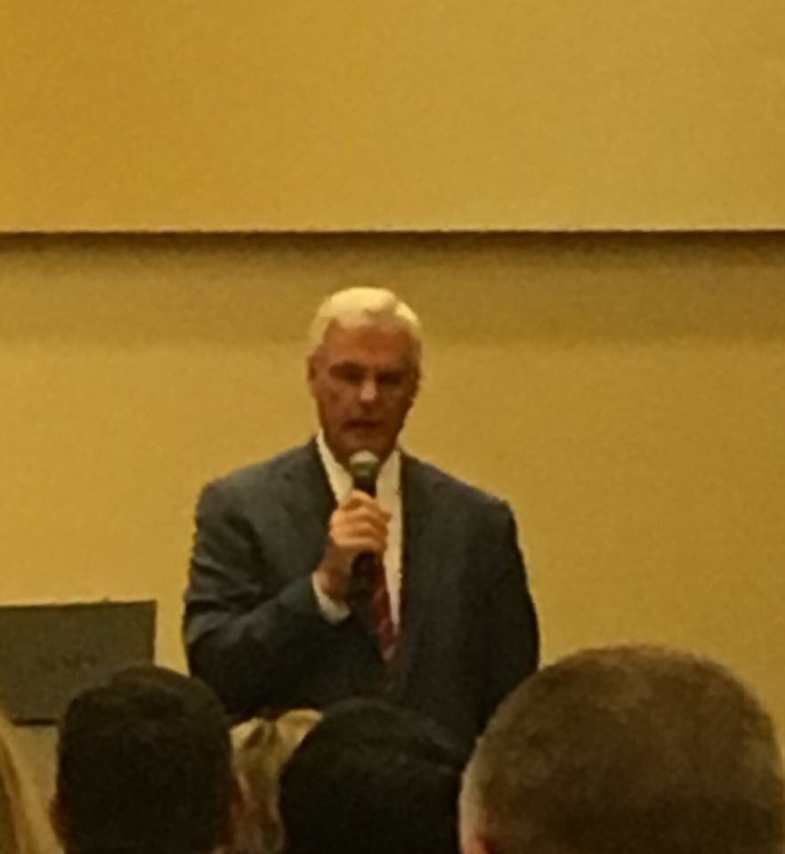 drlaprade's tweet photo. Morning session with Senator Brent Hill. Thankful for his candor. We must promote civil discourse! He is refreshing. #AACTEWW17 #gcu_coe https://t.co/eMmhuM6NWK