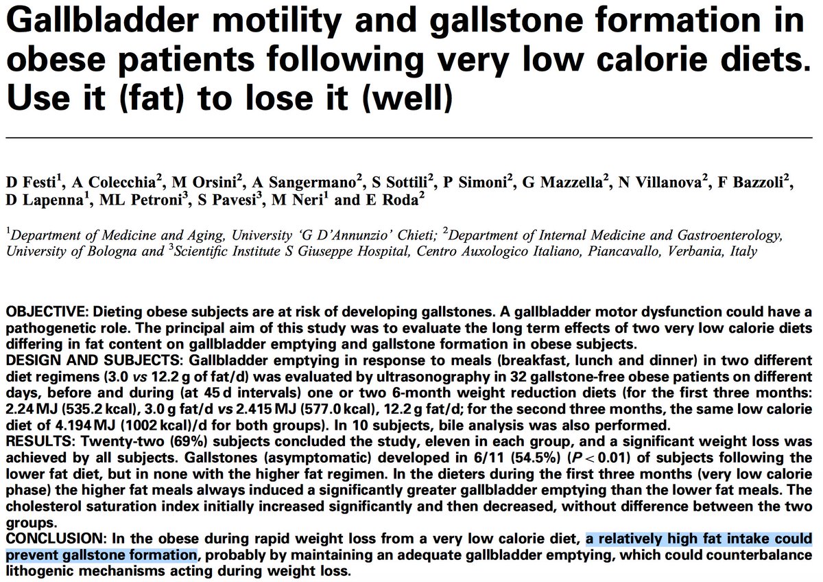 BenBikmanPhD's tweet image. The best way to keep your #gallbladder (prevent #gallstones), is to use your gall bladder. Eat #fat! #LCHF