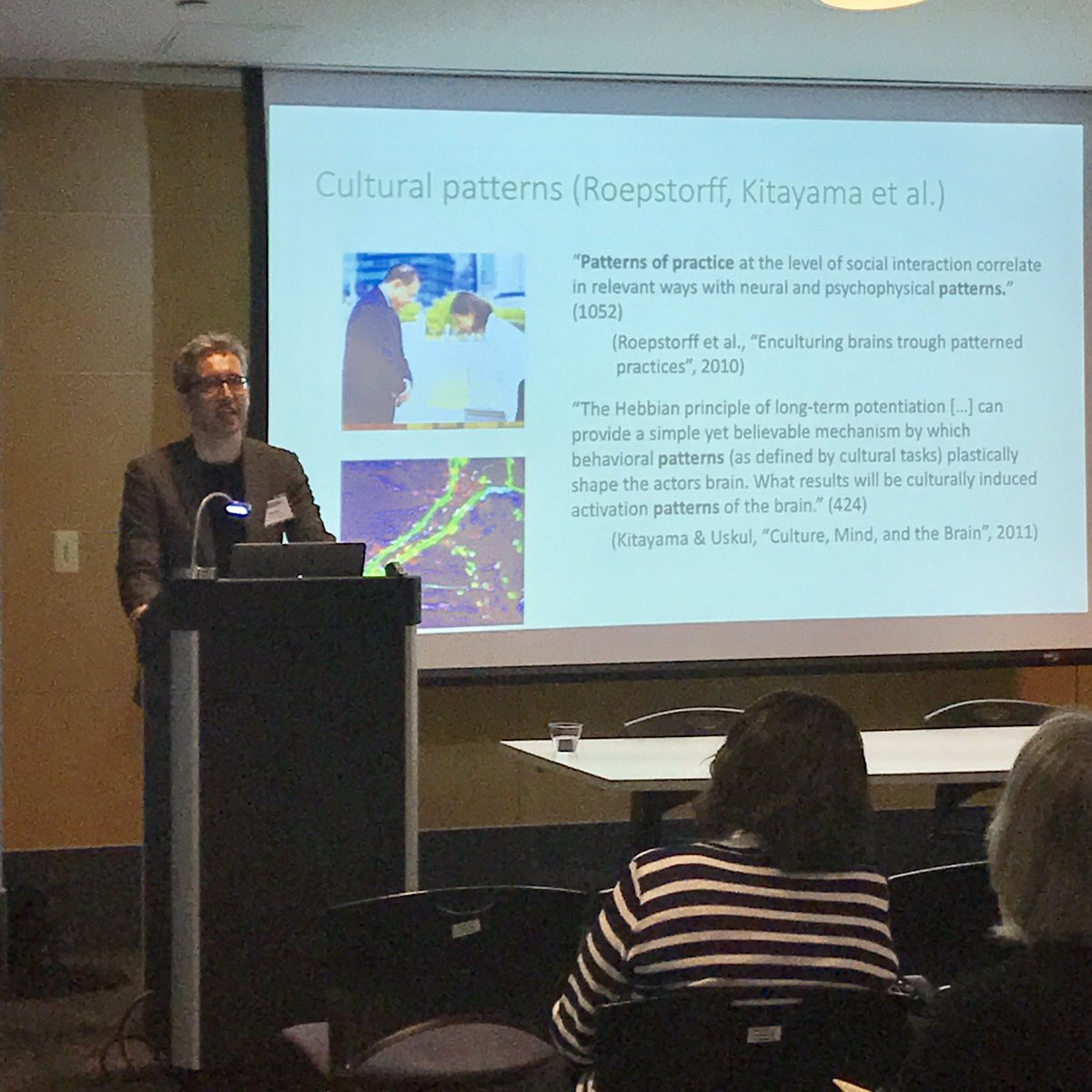 CogHum2017's tweet photo. Stephan Besser giving a talk on language patterns in discussions of embodied and enactive cognition https://t.co/Iha41g1jUi