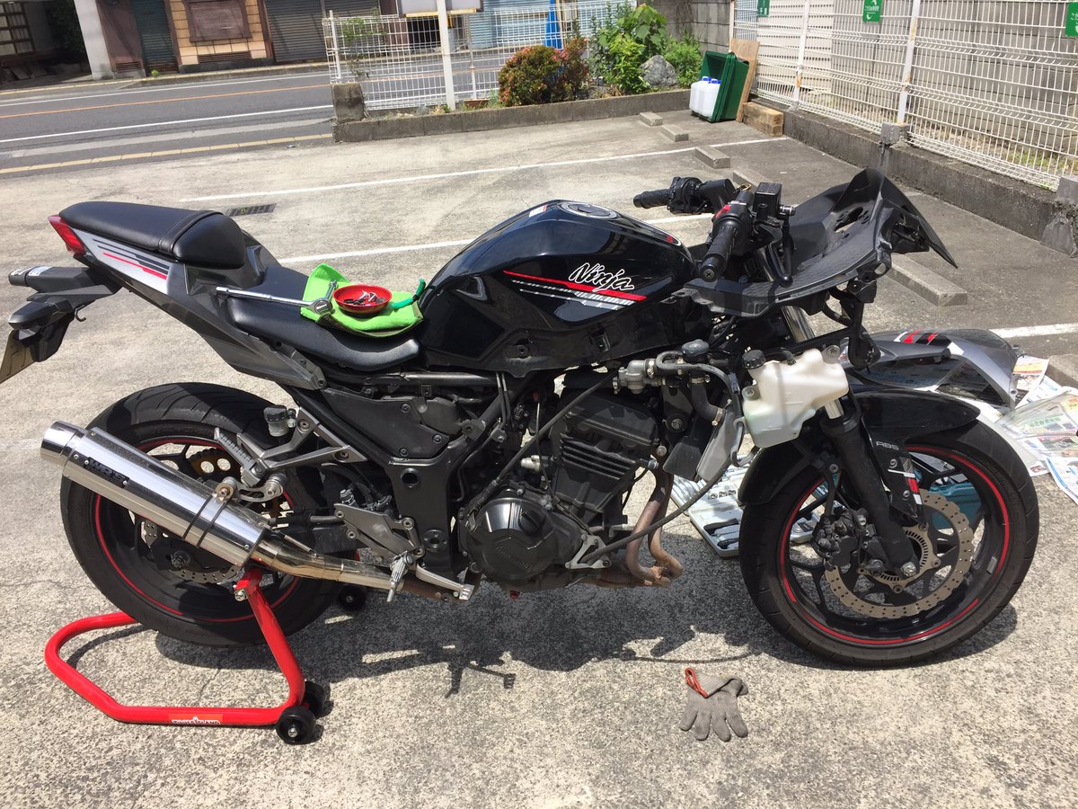 NNCT_motorcycle's tweet photo. 【活動報告】
Ninja250(全裸) https://t.co/xW4rVjvJCW