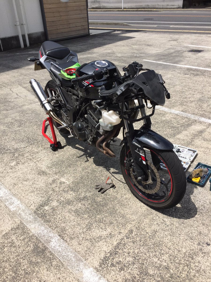 NNCT_motorcycle's tweet photo. 【活動報告】
Ninja250(全裸) https://t.co/xW4rVjvJCW